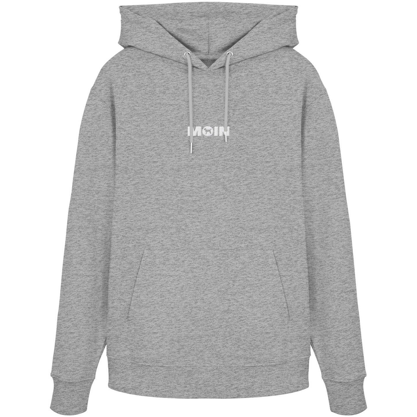 Moin mit Border Terrier gestickt - Organic Hoodie