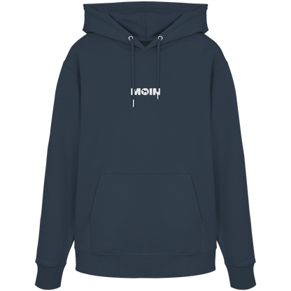 Moin mit Border Terrier gestickt - Organic Hoodie