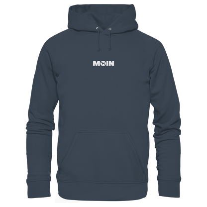Moin mit Border Terrier gestickt - Organic Hoodie