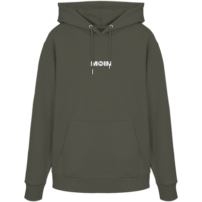 Moin mit Border Terrier gestickt - Organic Hoodie