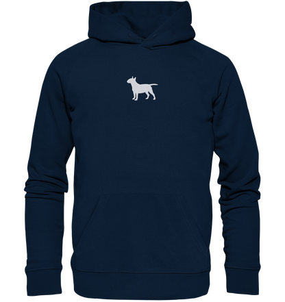 Bull Terrier-Silhouette - Organic Hoodie (Stick)