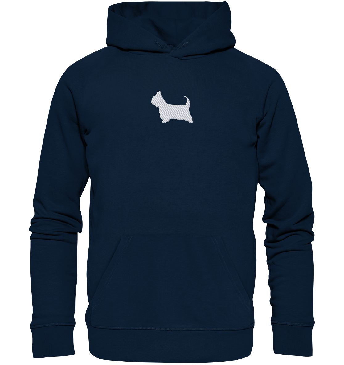 Australian Silky Terrier-Silhouette - Organic Hoodie (Stick)