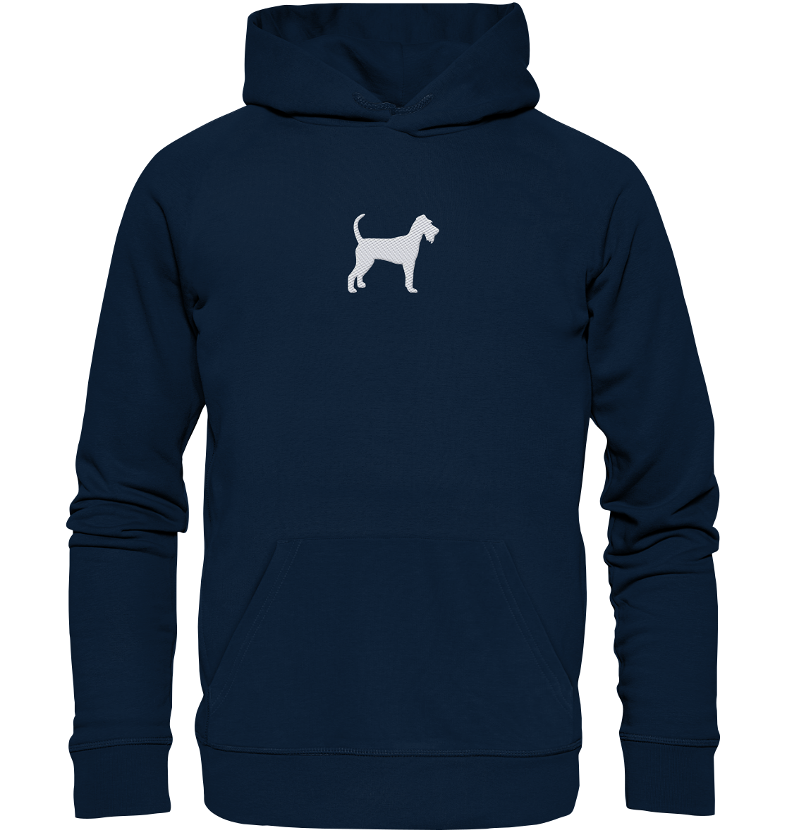 Irish Terrier-Silhouette - Organic Hoodie (Stick)