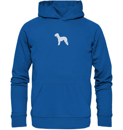 Bedlington Terrier-Silhouette - Organic Hoodie (Stick)