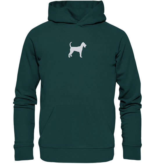Irish Terrier-Silhouette - Organic Hoodie (Stick)