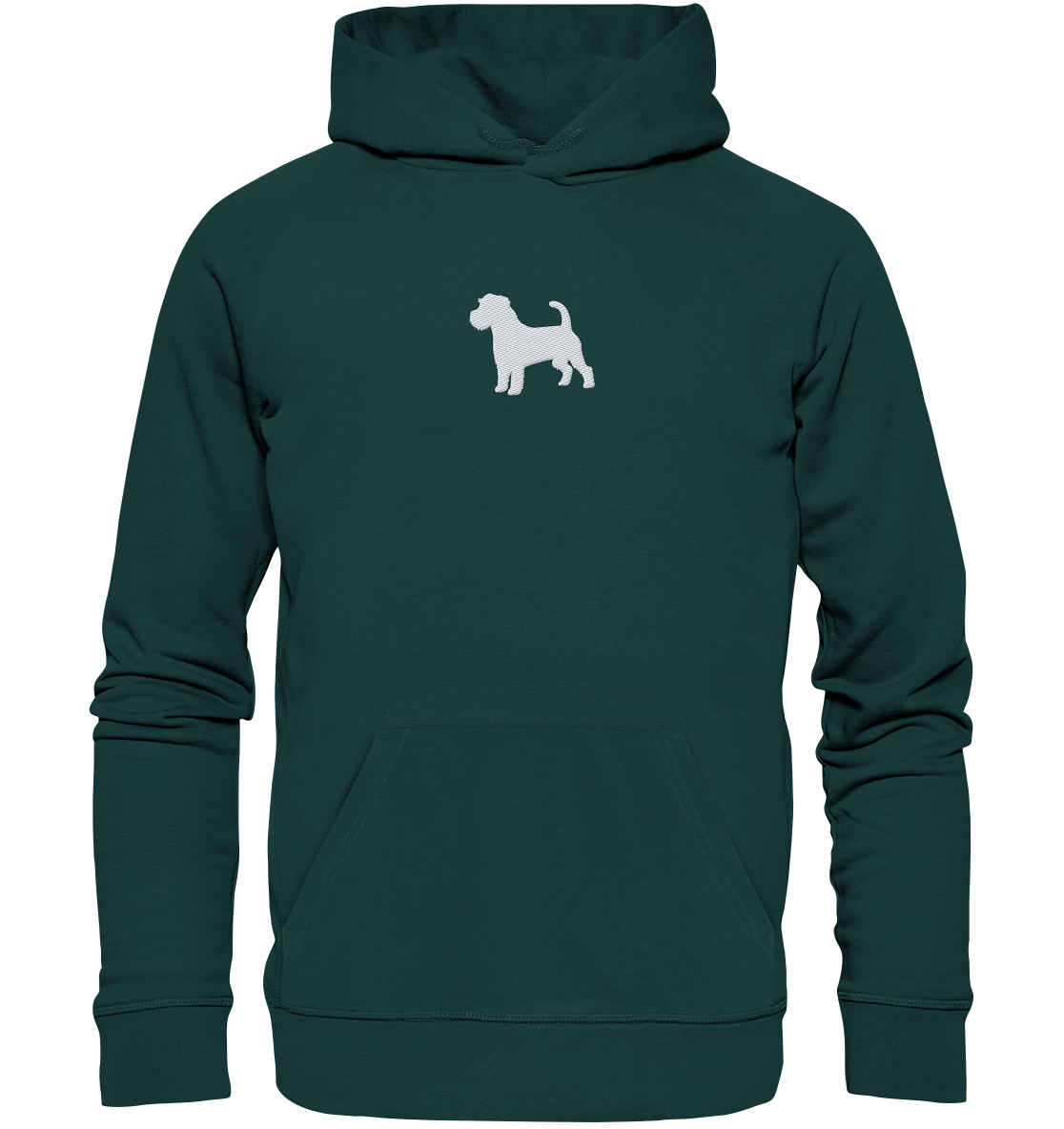 Jack Russell Terrier-Silhouette - Organic Hoodie (Stick)