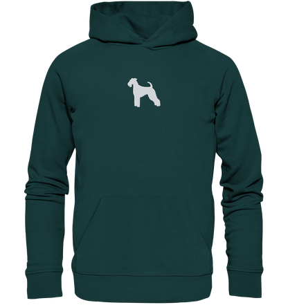 Airedale Terrier-Silhouette - Organic Hoodie (Stick)