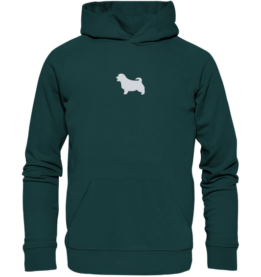 Norfolk Terrier-Silhouette - Organic Hoodie (Stick)