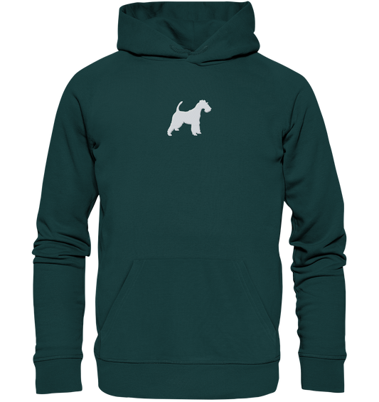 Drahthaar Foxterrier Terrier-Silhouette - Organic Hoodie (Stick)