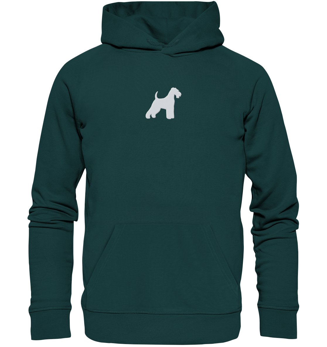 Welsh Terrier-Silhouette - Organic Hoodie (Stick)