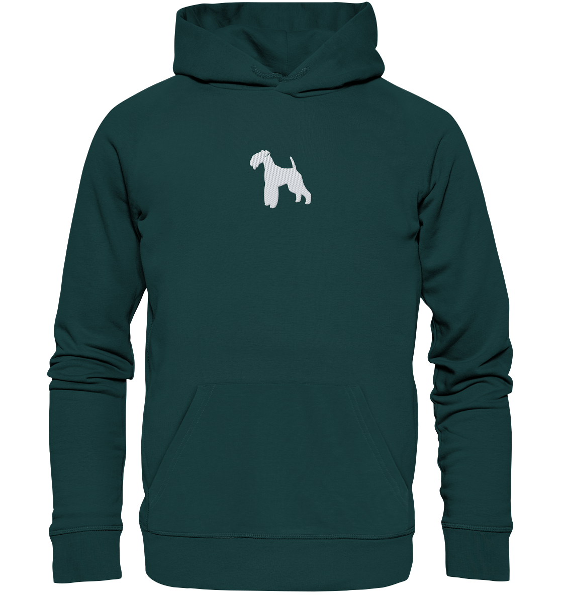 Lakeland Terrier-Silhouette - Organic Hoodie (Stick)