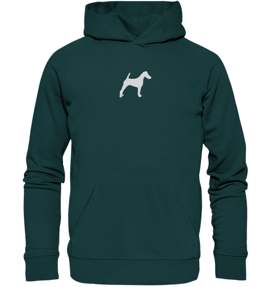 Glatthaar Foxterrier Terrier-Silhouette - Organic Hoodie (Stick)