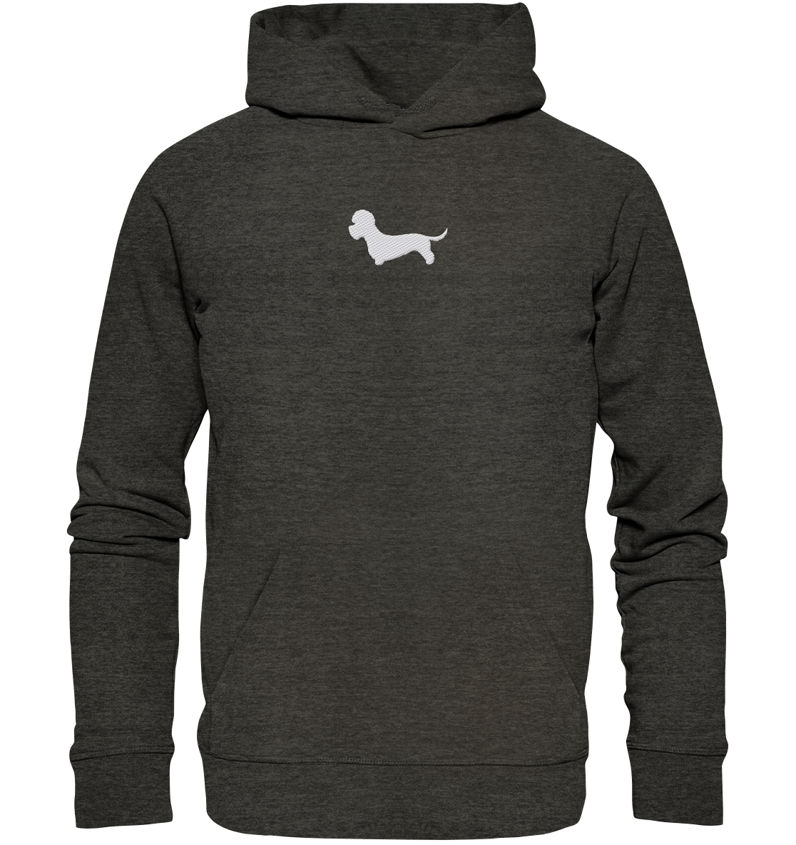 Dandie Dinmont Terrier-Silhouette - Organic Hoodie (Stick)