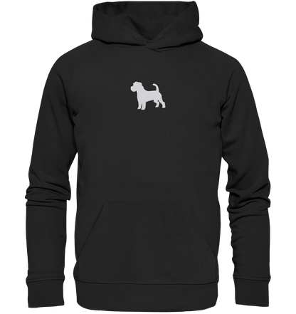 Jack Russell Terrier-Silhouette - Organic Hoodie (Stick)