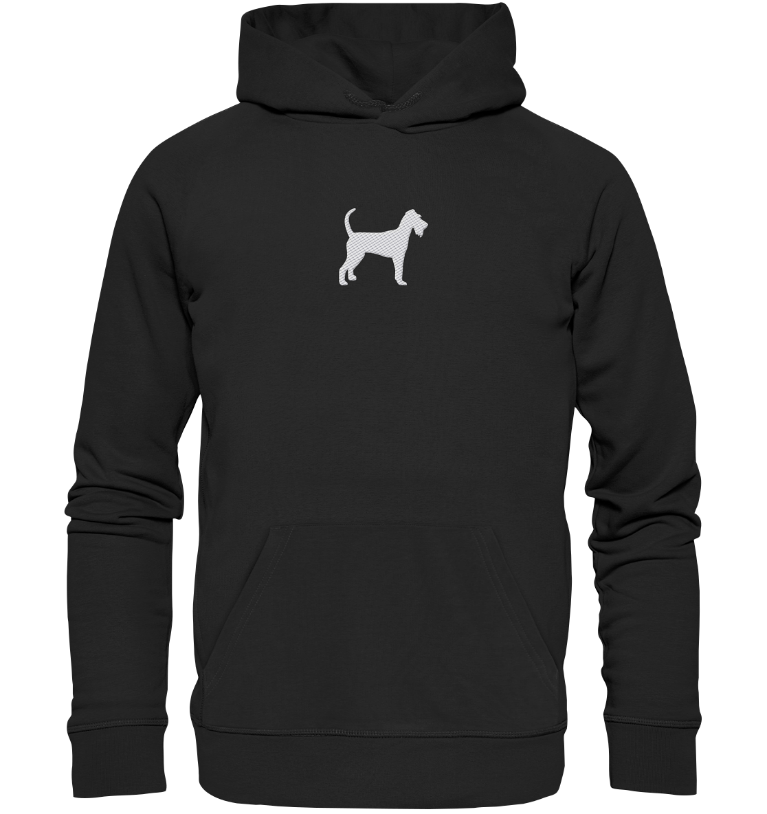 Irish Terrier-Silhouette - Organic Hoodie (Stick)