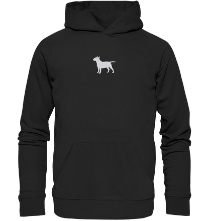 Bull Terrier-Silhouette - Organic Hoodie (Stick)