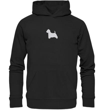 West Highland White Terrier-Silhouette - Organic Hoodie (Stick)