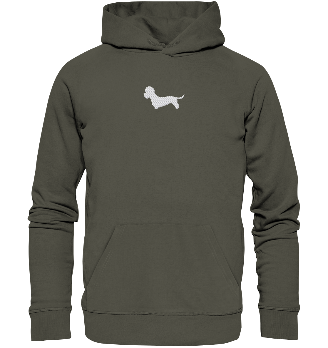 Dandie Dinmont Terrier-Silhouette - Organic Hoodie (Stick)