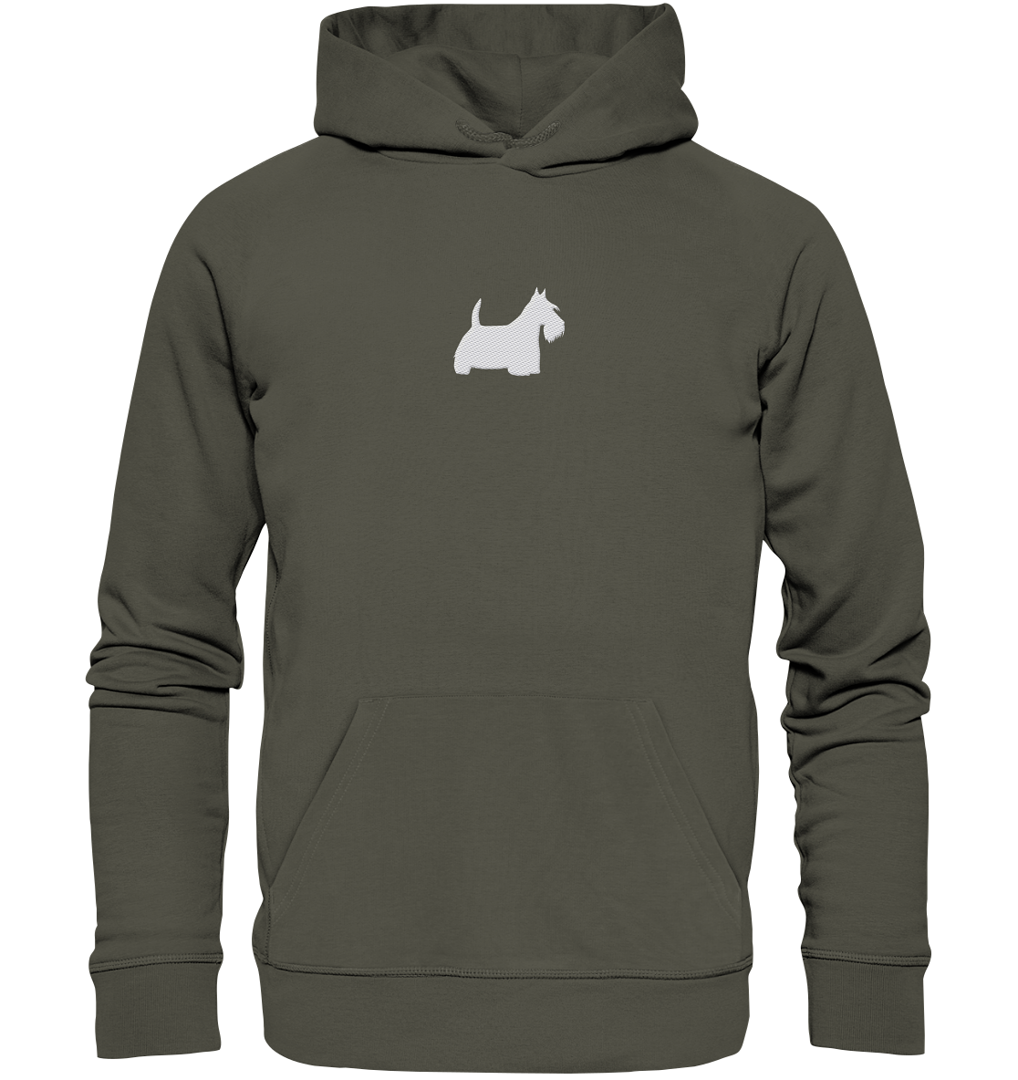 Scottish Terrier-Silhouette - Organic Hoodie (Stick)