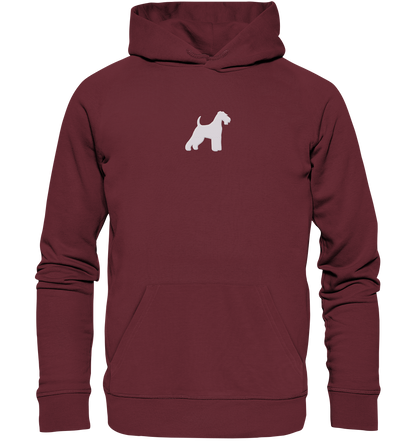 Welsh Terrier-Silhouette - Organic Hoodie (Stick)