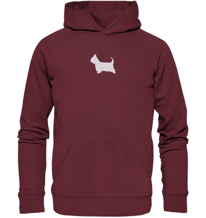 Australian Silky Terrier-Silhouette - Organic Hoodie (Stick)