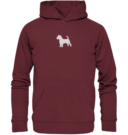 Jack Russell Terrier-Silhouette - Organic Hoodie (Stick)