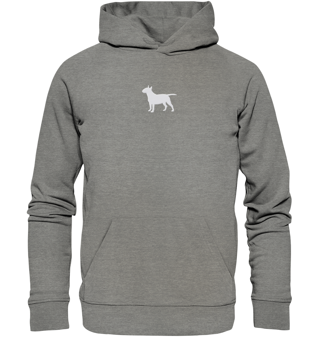 Bull Terrier-Silhouette - Organic Hoodie (Stick)