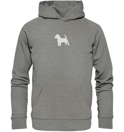 Jack Russell Terrier-Silhouette - Organic Hoodie (Stick)
