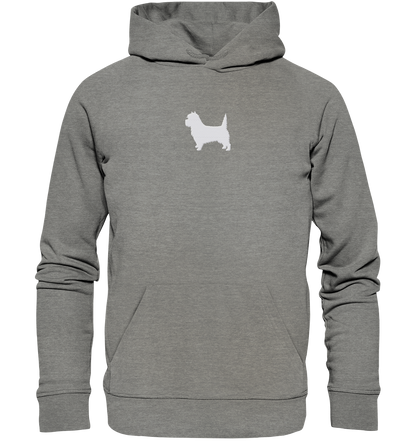 Cairn Terrier-Silhouette - Organic Hoodie (Stick)