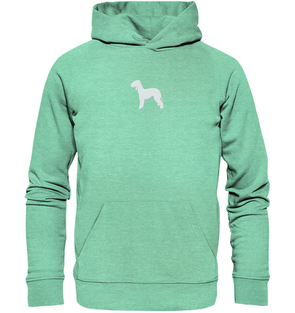 Bedlington Terrier-Silhouette - Organic Hoodie (Stick)