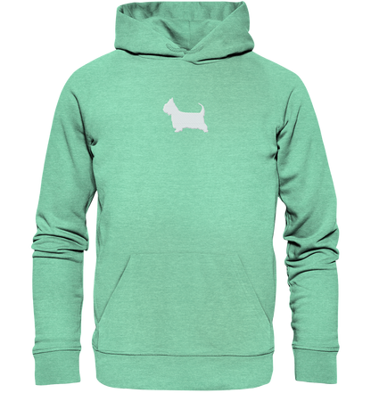 Australian Silky Terrier-Silhouette - Organic Hoodie (Stick)