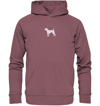 Parson Russell Terrier-Silhouette - Organic Hoodie (Stick)