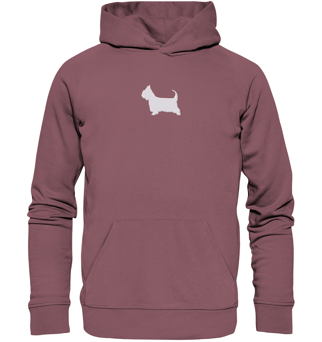 Australian Silky Terrier-Silhouette - Organic Hoodie (Stick)