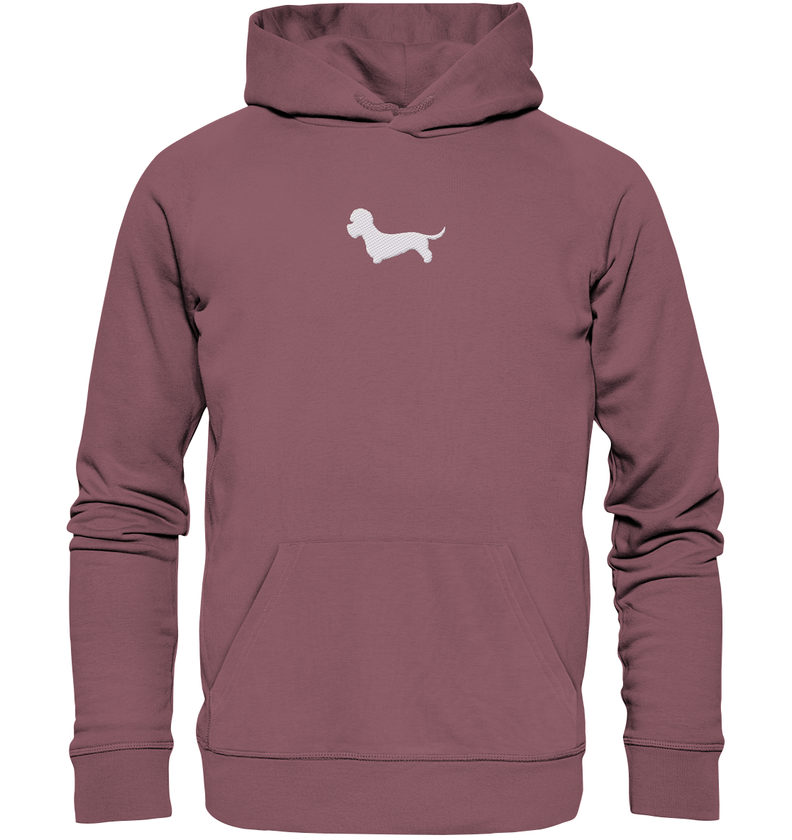 Dandie Dinmont Terrier-Silhouette - Organic Hoodie (Stick)