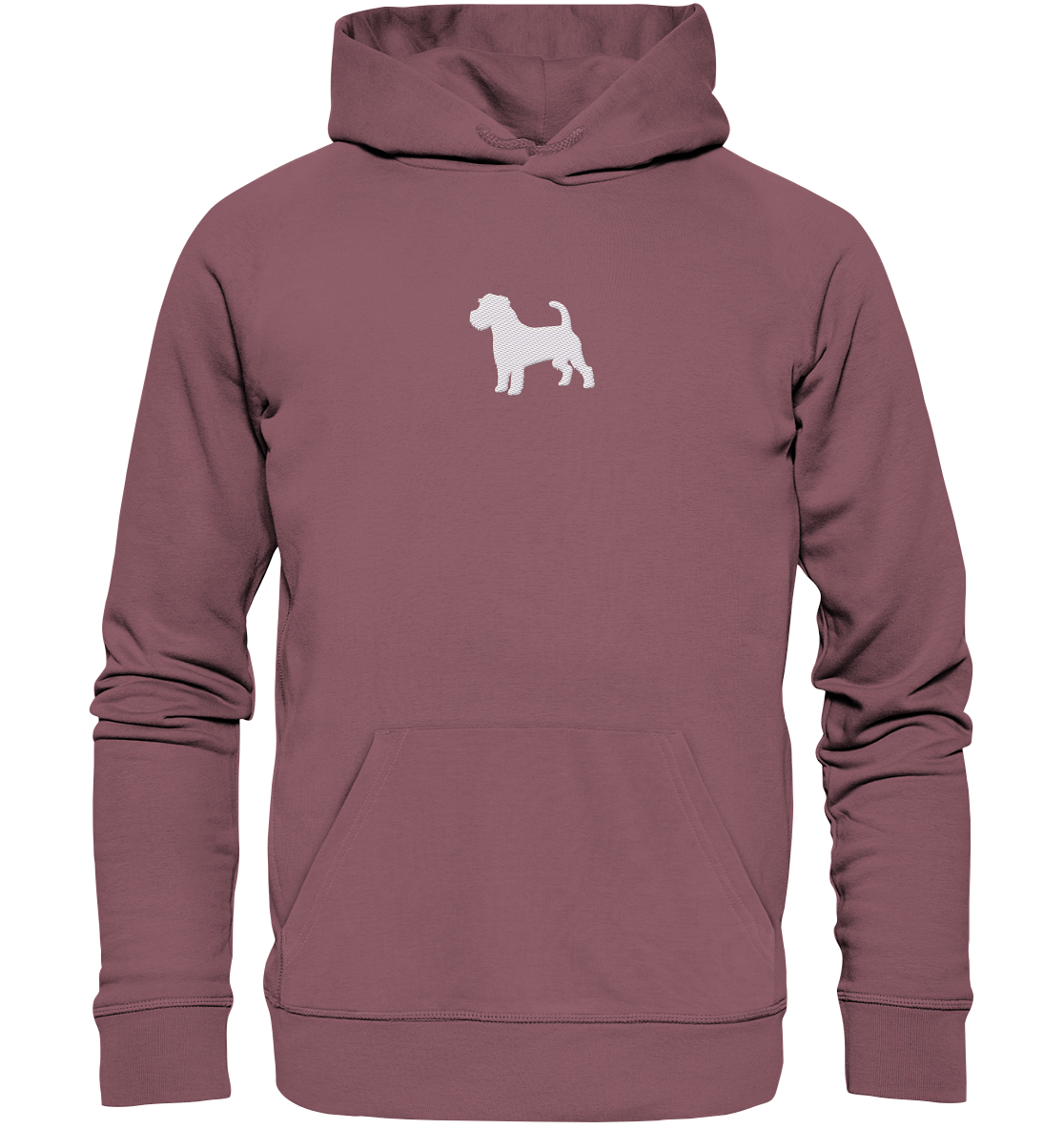 Jack Russell Terrier-Silhouette - Organic Hoodie (Stick)