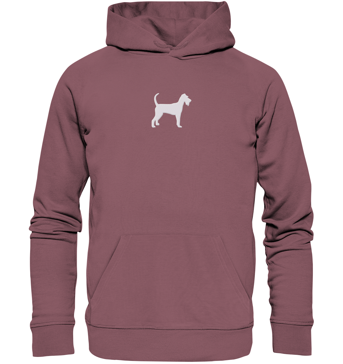 Irish Terrier-Silhouette - Organic Hoodie (Stick)