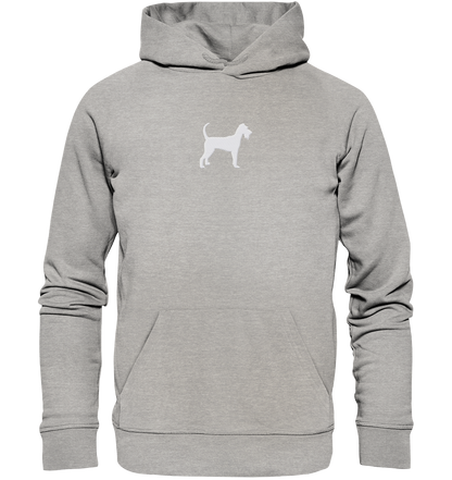 Irish Terrier-Silhouette - Organic Hoodie (Stick)