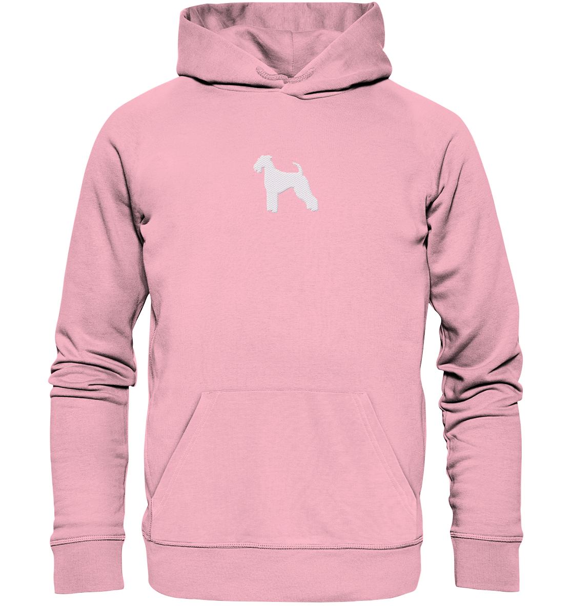 Airedale Terrier-Silhouette - Organic Hoodie (Stick)