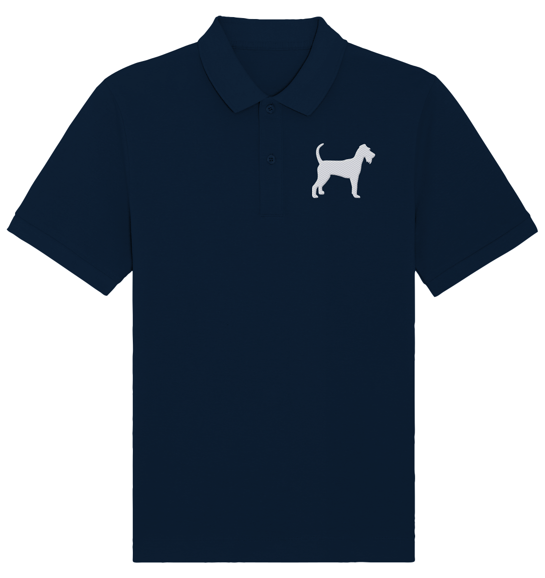 Irish Terrier-Silhouette - Organic Poloshirt (Stick)