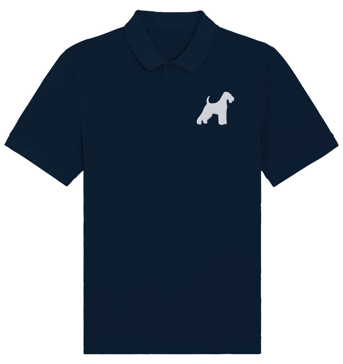 Welsh Terrier-Silhouette - Organic Poloshirt (Stick)