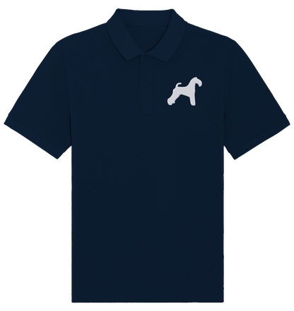 Kerry Blue Terrier-Silhouette - Organic Poloshirt (Stick)