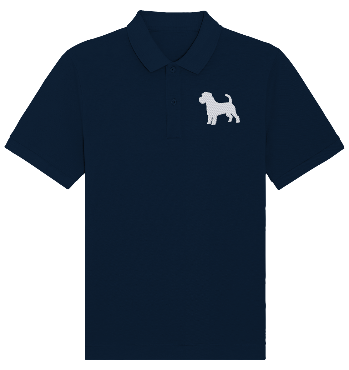 Jack Russell Terrier-Silhouette - Organic Poloshirt (Stick)