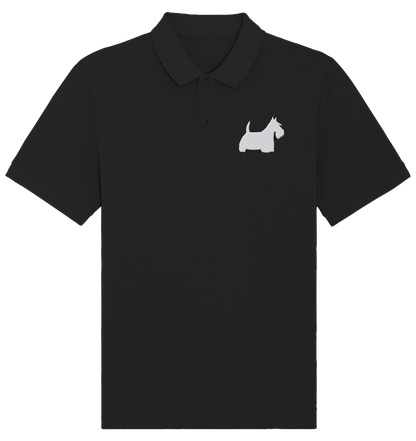 Scottish Terrier-Silhouette - Organic Poloshirt (Stick)