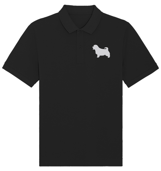 Norfolk Terrier-Silhouette - Organic Poloshirt (Stick)
