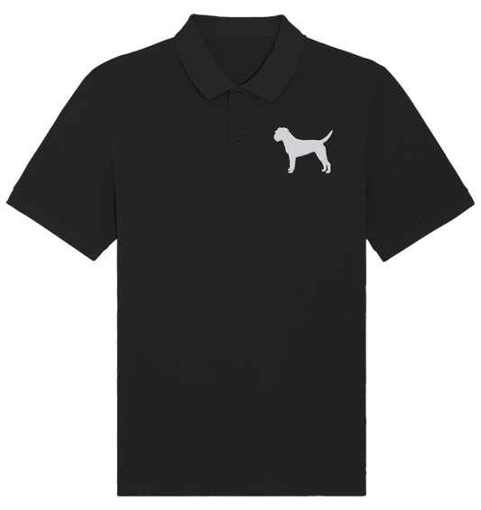 Border Terrier-Silhouette - Organic Poloshirt (Stick)