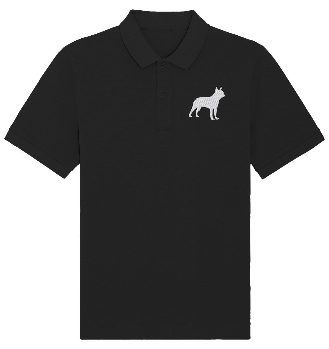 Boston Terrier-Silhouette - Organic Poloshirt (Stick)