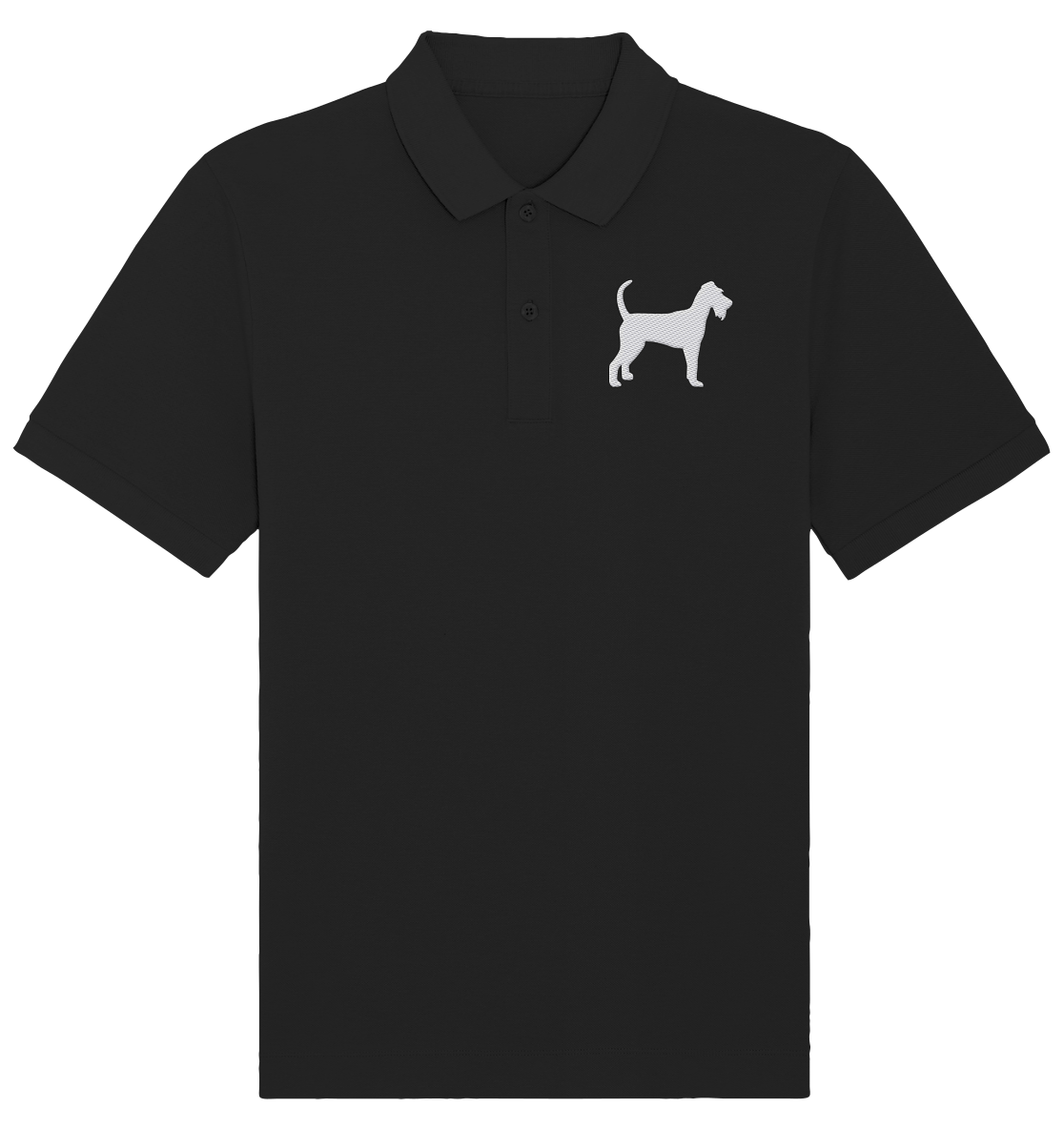 Irish Terrier-Silhouette - Organic Poloshirt (Stick)