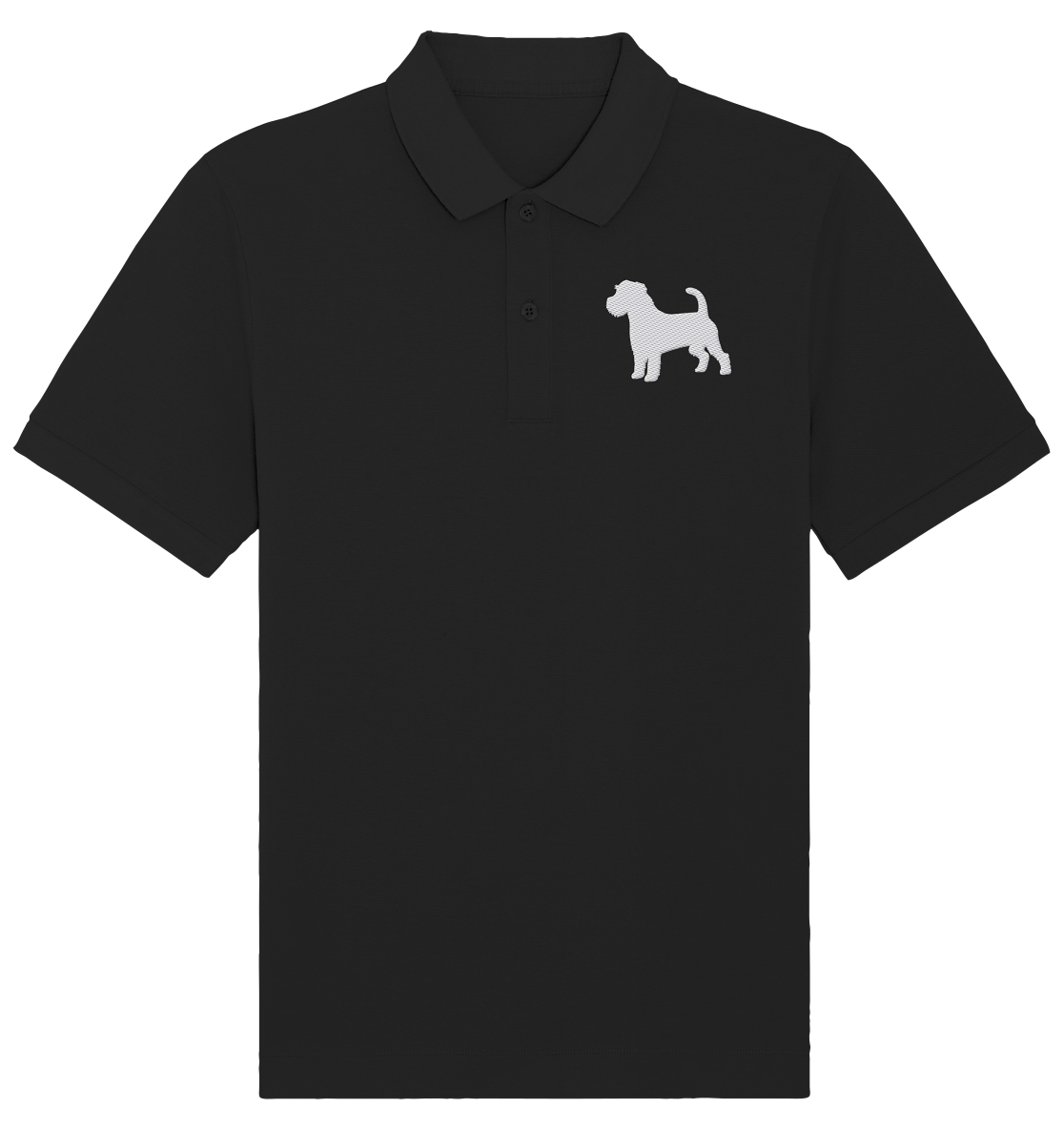 Jack Russell Terrier-Silhouette - Organic Poloshirt (Stick)