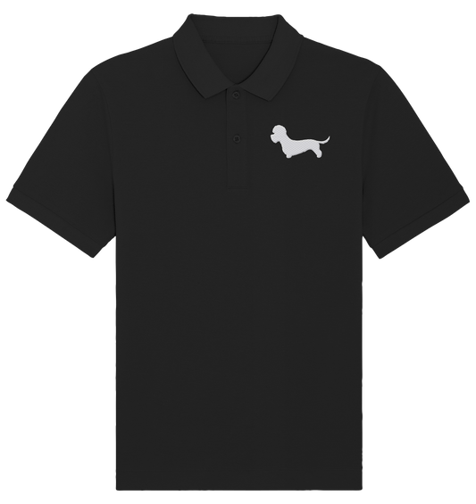 Dandie Dinmont Terrier-Silhouette - Organic Poloshirt (Stick)