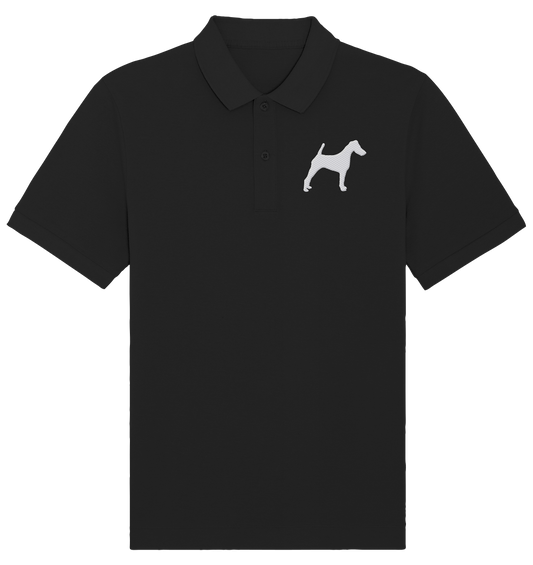 Glatthaar Foxterrier Terrier-Silhouette - Organic Poloshirt (Stick)